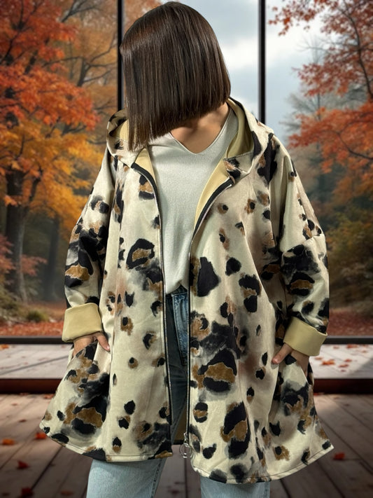 STEFANIA - VESTE EN SUEDINE OVERSIZE JUSQU'A LA TAILLE 54