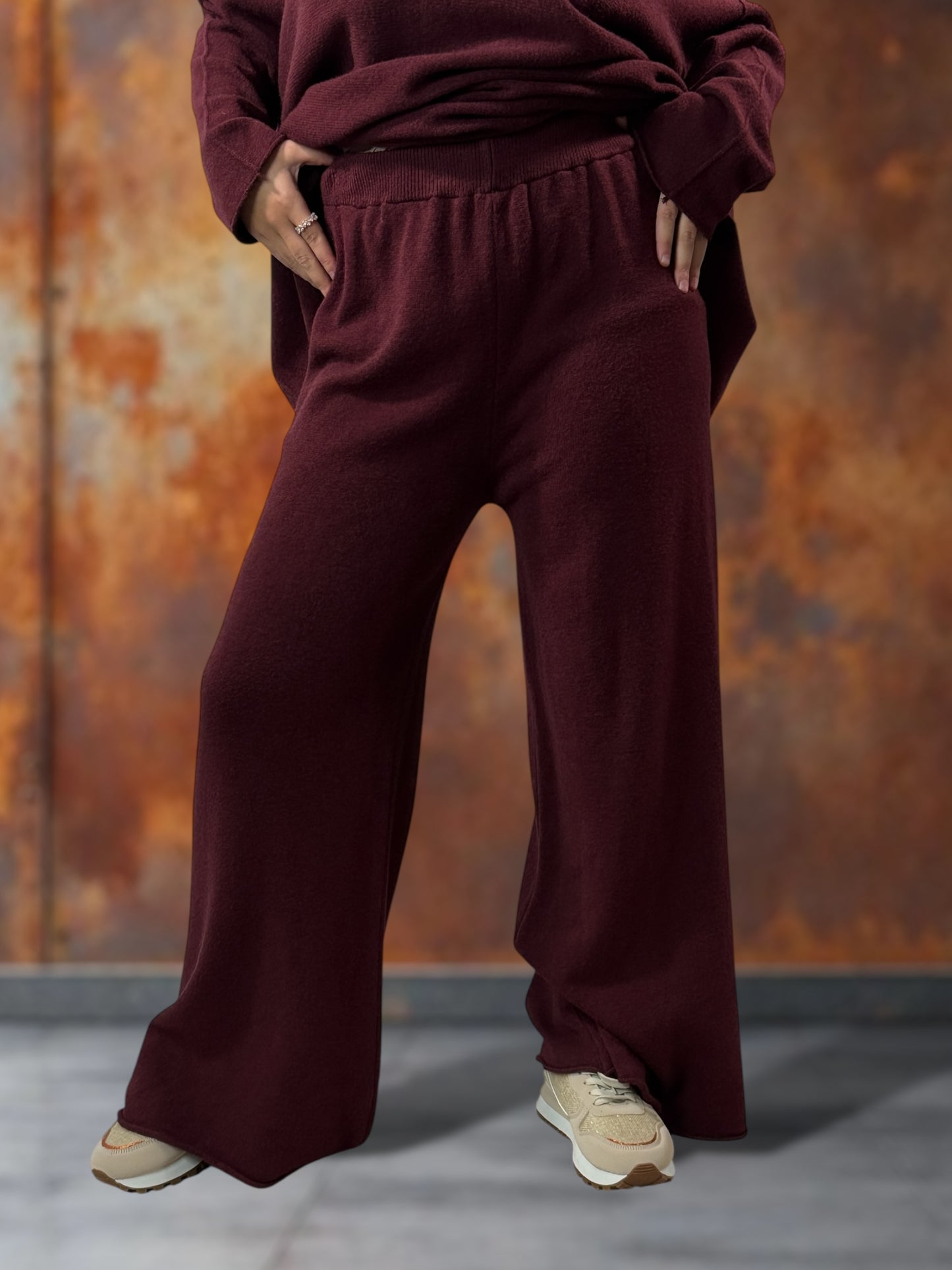 LOUANE - ENSEMBLE EN MAILLE BORDEAUX JUSQU'A LA TAILLE 52
