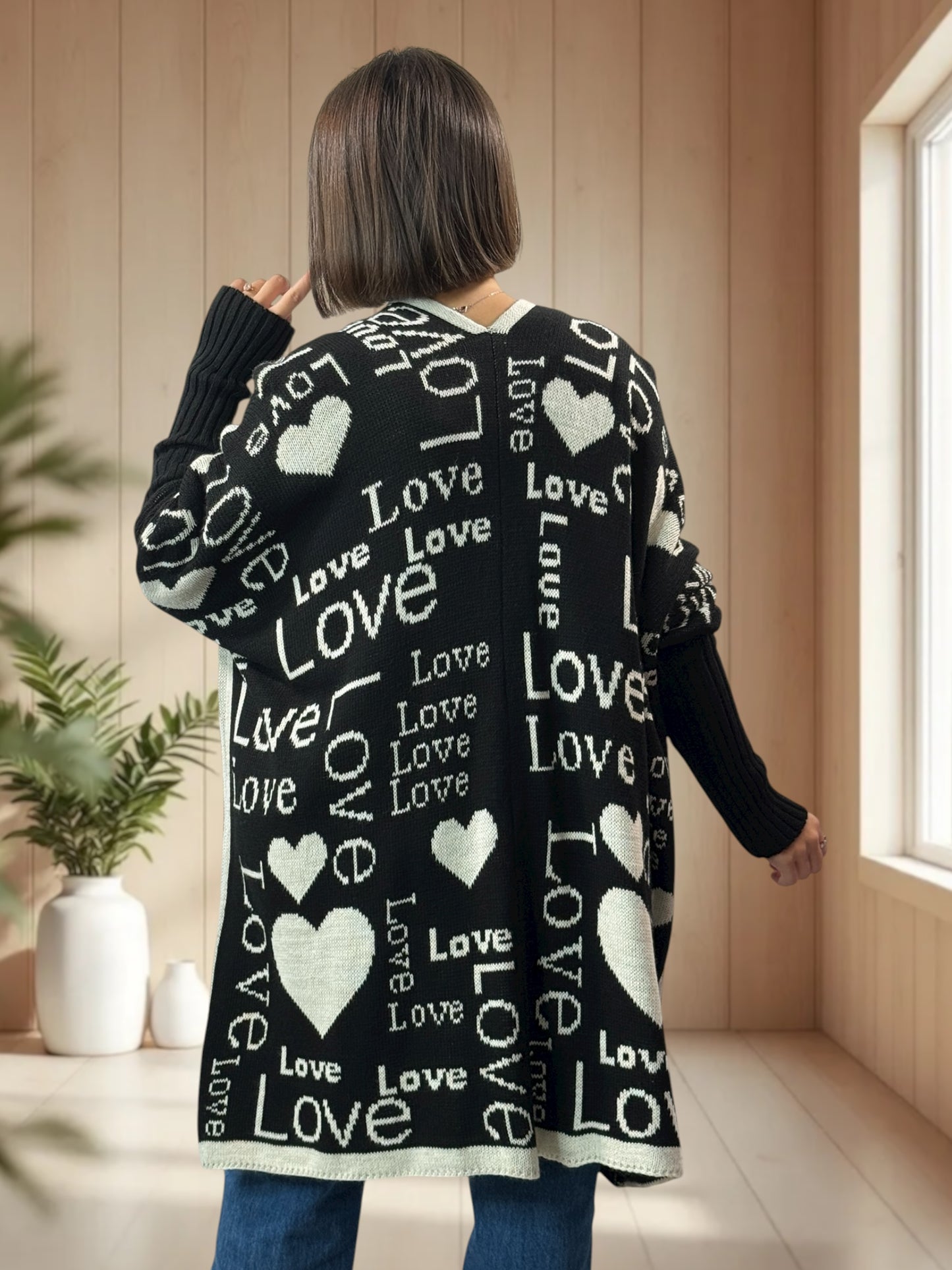 CARINE - GILET OVERSIZE JUSQU'A LA TAILLE 56