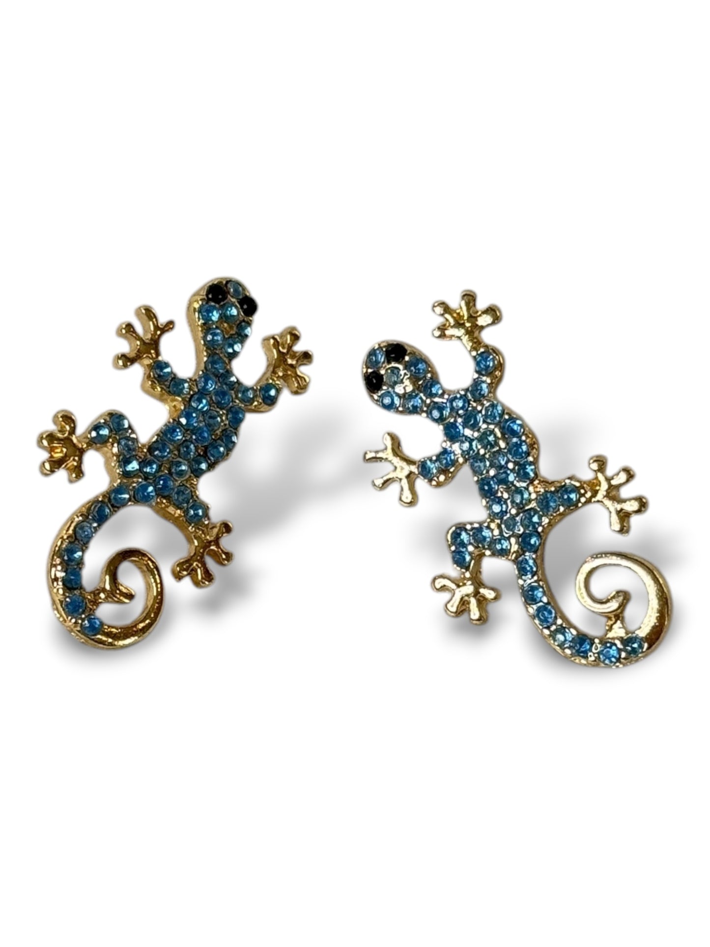 MICHOU - BOUCLES D'OREILLES LEZARD AVEC STRASS