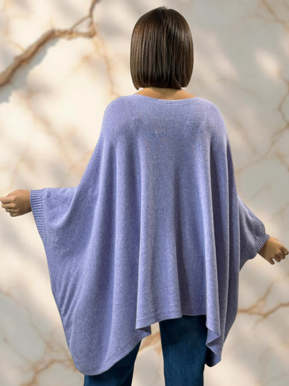 NICKO - PULL OVERSIZE LILAS JUSQU'A LA TAILLE 60