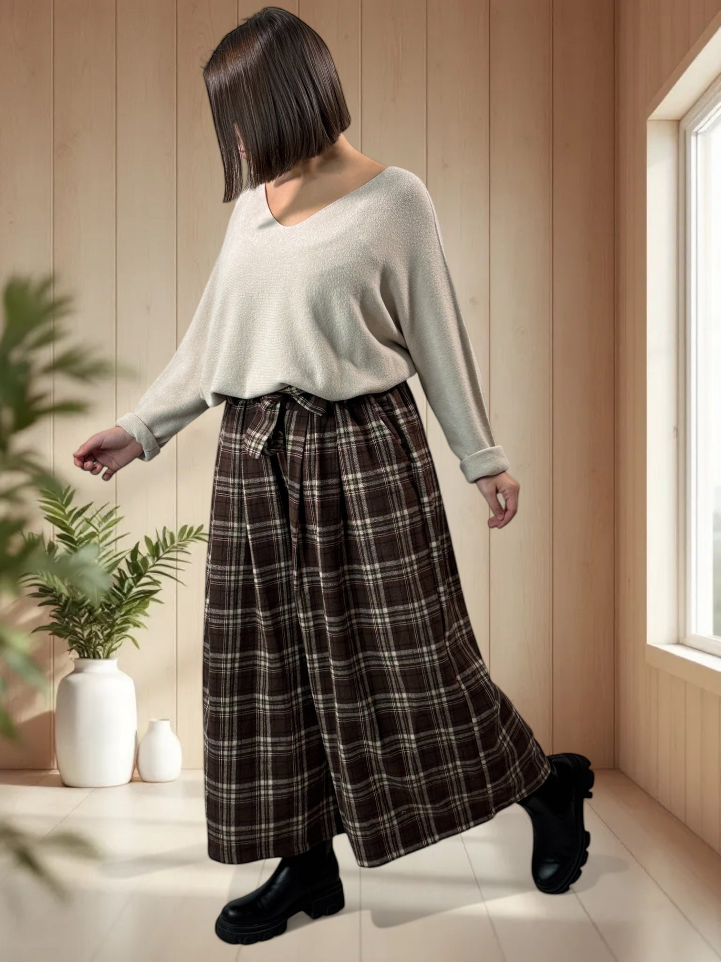 BRITISH - PANTALON JUPE ECOSSAIS JUSQU'A LA TAILLE 52