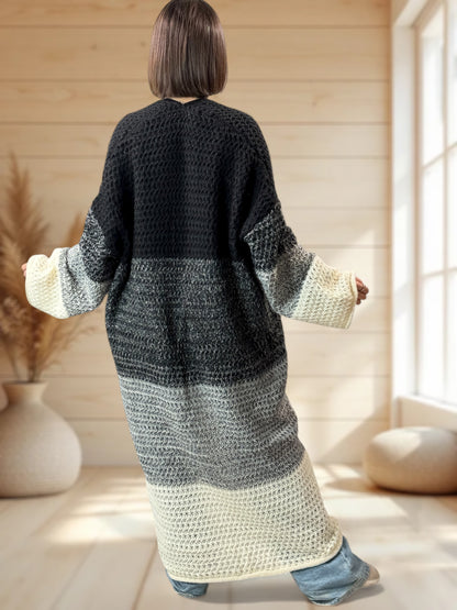 BILBAO - LONG GILET OVERSIZE 2 POCHES JUSQU'A LA TAILLE 54