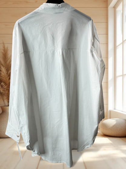 ANGIE - CHEMISE BLANCHE AVEC CRAVATE JUSQU'A LA TAILLE 52