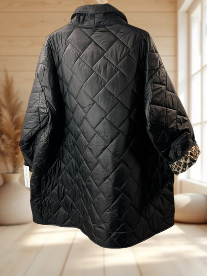 CHAMONIX - DOUDOUNE NOIRE INTERIEUR LEOPARD TAILLE 56 A 62