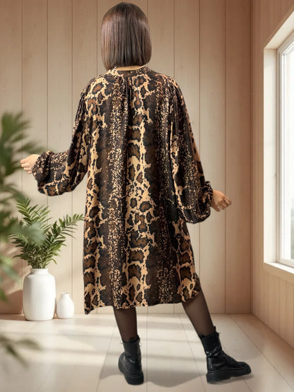 ISABELLA - ROBE FLUIDE A MOTIF OVERSIZE JUSQU'A LA TAILLE 54