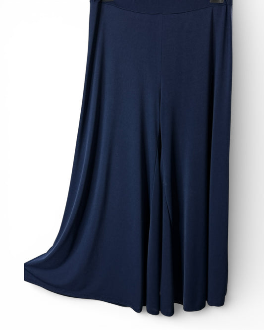 AGATHA - PANTALON PALAZZO MARINE TAILLE 46 A 54
