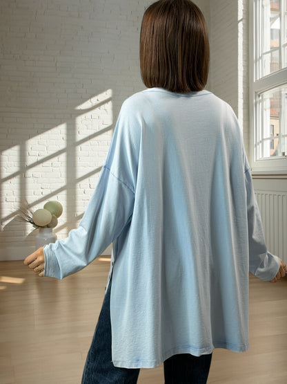 STEFANIA - TEE-SHIRT BLEU CIEL JUSQU'A LA TAILLE 52/54