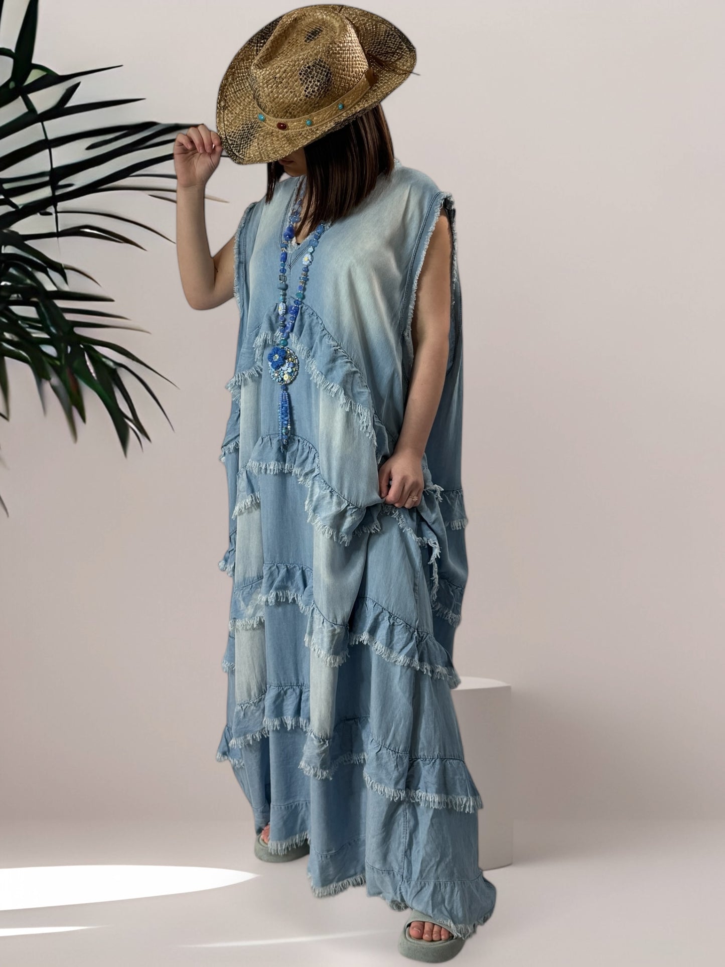 SANTANA - ROBE LONGUE FLUIDE BOHEME JUSQU'A LA TAILLE 56/58