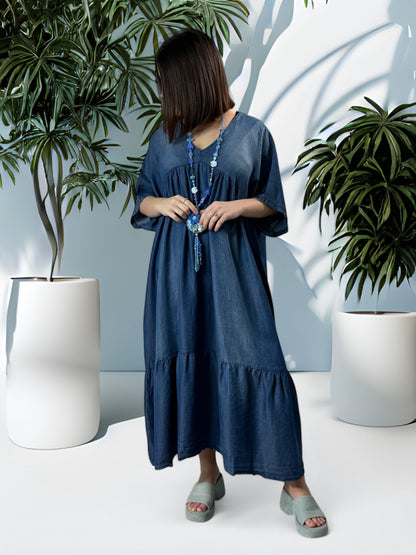 PAMELA - ROBE LONGUE FLUIDE BOHEME JUSQU'A LA TAILLE 56