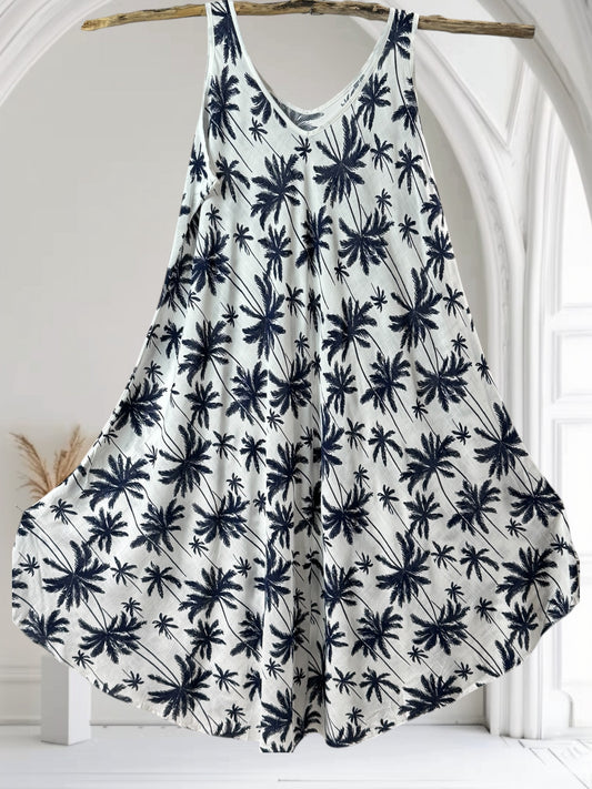 OLIVIA - ROBE PALMIER MARINE JUSQU'A LA TAILLE 58/60