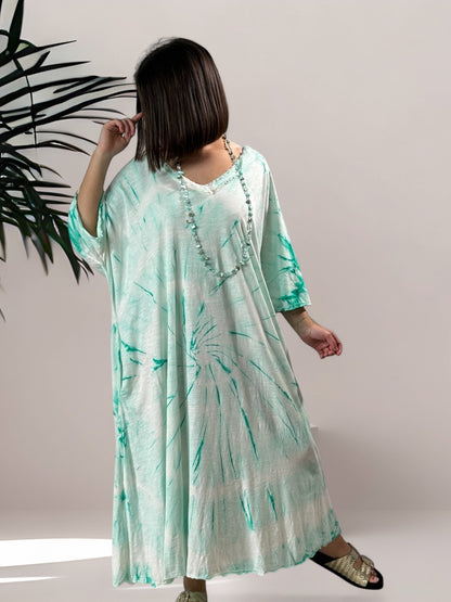 MALAGA - ROBE TEE & DYE LAGON JUSQU'A LA TAILLE 52/54