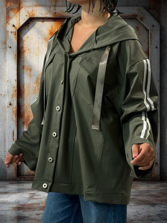 MARLEY - VESTE KAKI OVERSIZE JUSQU'A LA TAILLE 54