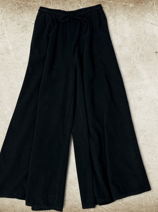 SERGIO - PANTALON AMPLE EN VELOURS MILLERAIES NOIR TAILLE 46/48 A 52