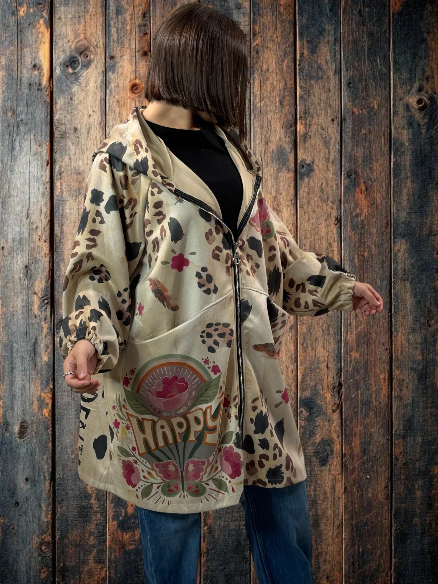 ADDICT - VESTE ASPECT DAIM A MOTIF JUSQU'A LA TAILLE 54