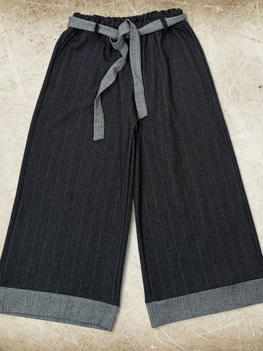 FRANCESCO - PANTALON NOIR A CHEVRONS TAILLE 48/50 A 54