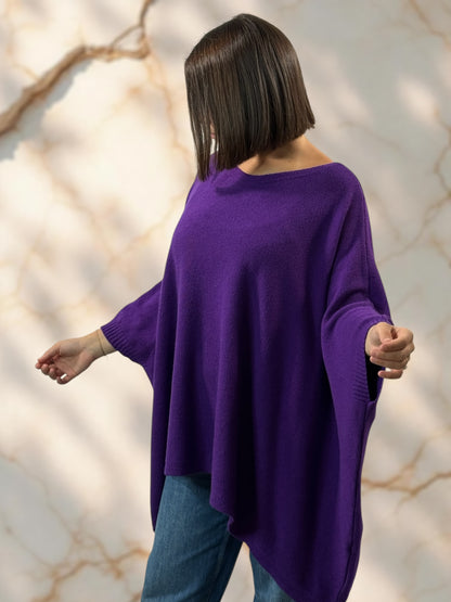 NICKO - PULL OVERSIZE VIOLET JUSQU'A LA TAILLE 60