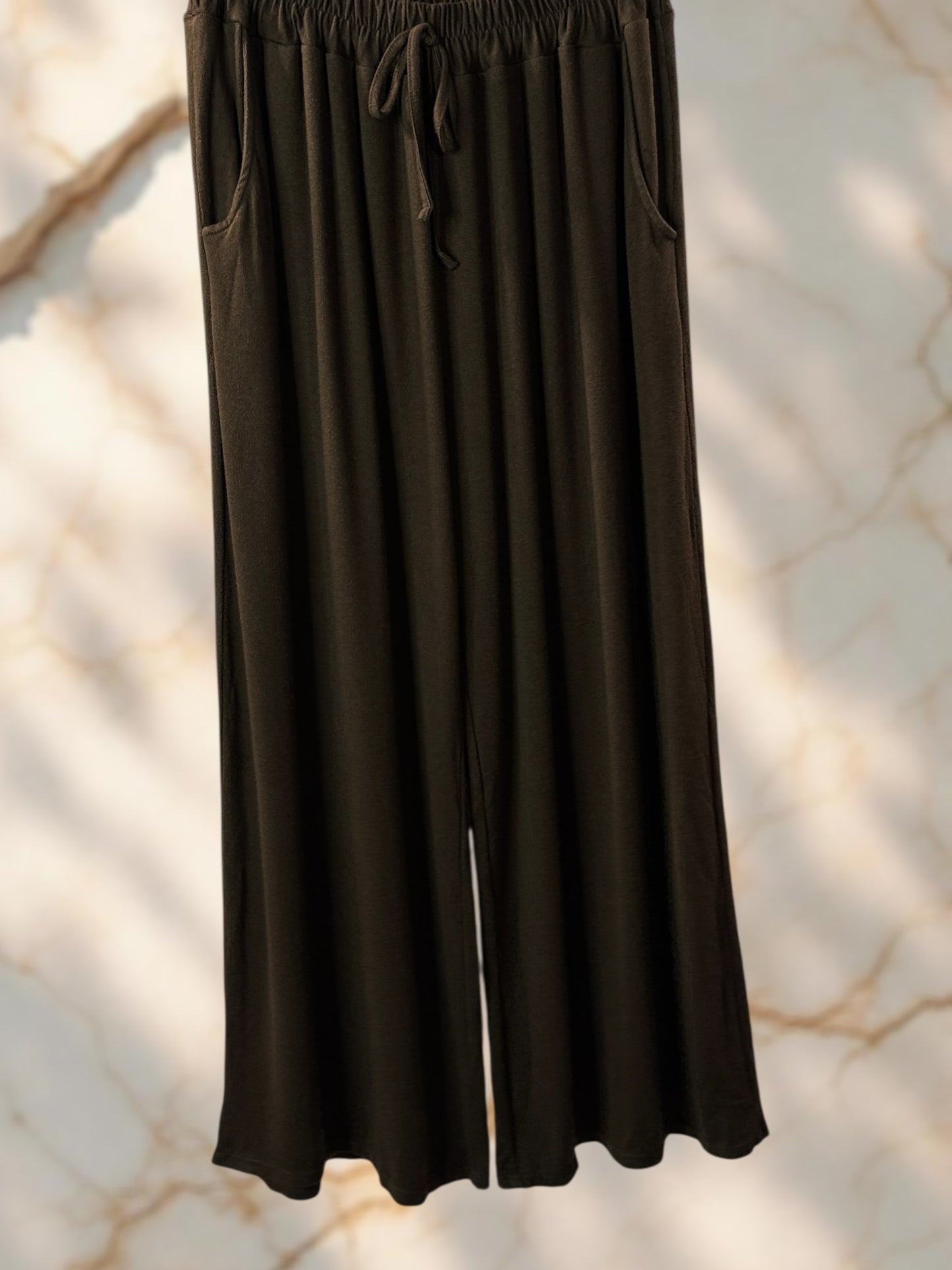 MARLO - PANTALON AMPLE FLUIDE MARRON TAILLE 48 A 58