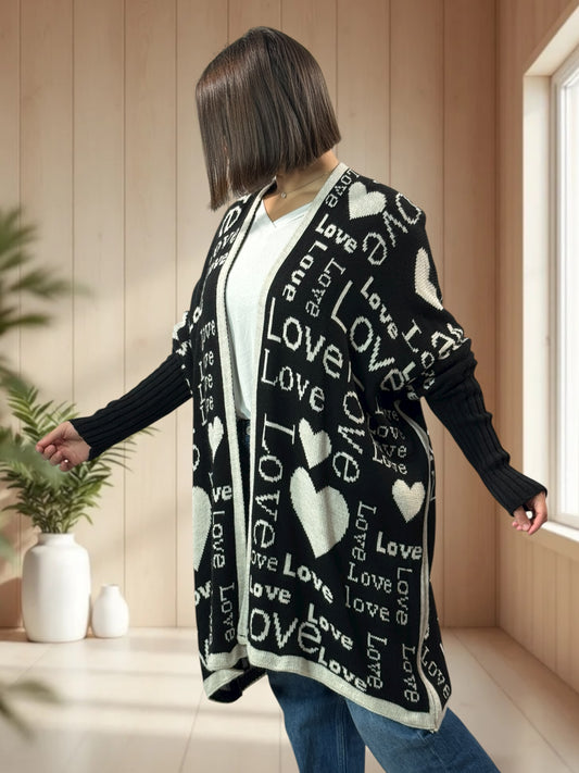 CARINE - GILET OVERSIZE JUSQU'A LA TAILLE 56