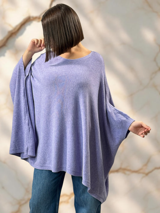 NICKO - PULL OVERSIZE LILAS JUSQU'A LA TAILLE 60