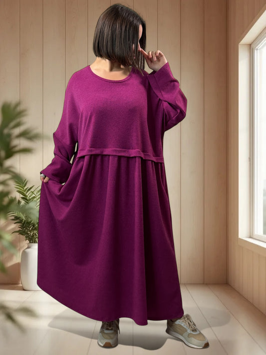 MADELINE - ROBE OVERSIZE CYCLAMEN JUSQU'A LA TAILLE 60