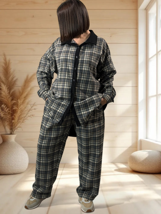 CAMBRIDGE - CHEMISE ECOSSAISE BLEUE JUSQU'A LA TAILLE 54