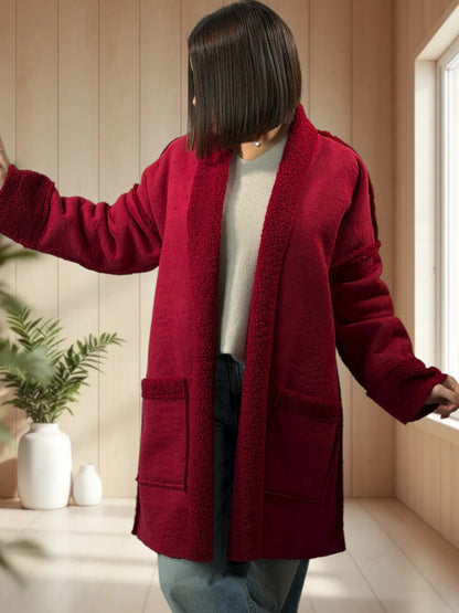 FREDERICO - VESTE ROUGE OVERSIZE JUSQU'A LA TAILLE 52