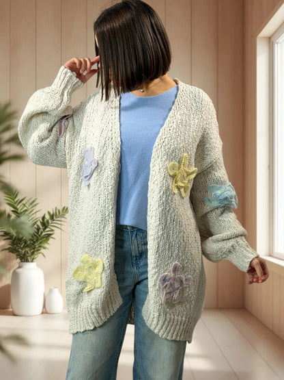 FLOYD - GILET OVERSIZE BLANC CASSÉ JUSQU'A LA TAILLE 48/50