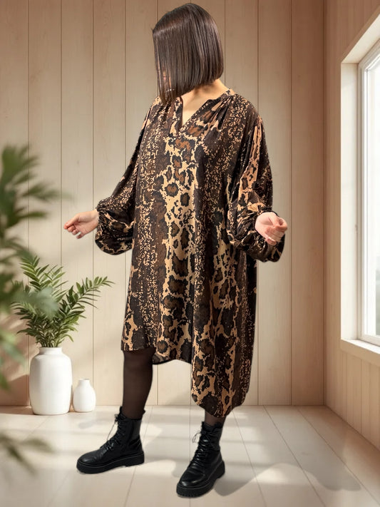 ISABELLA - ROBE FLUIDE A MOTIF OVERSIZE JUSQU'A LA TAILLE 54
