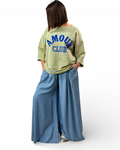 UGO - PANTALON AMPLE FLUIDE EN JEAN LYOCELL TAILLE 46/48 A 52