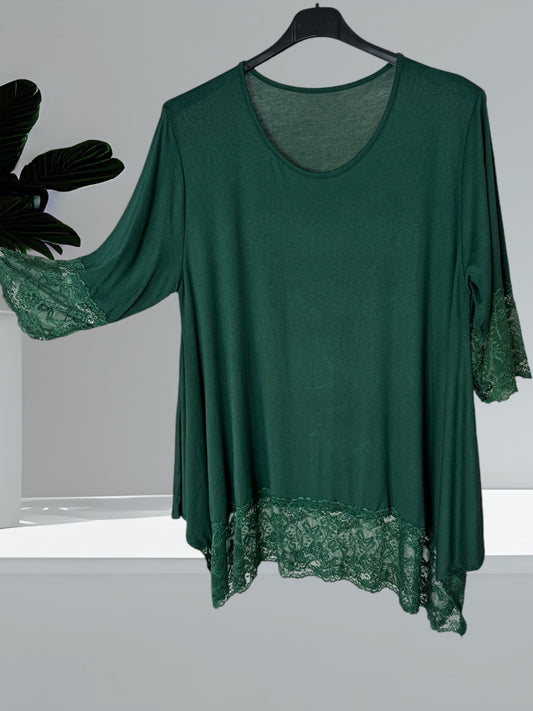 CINDY - TOP VERT TAILLE 46 A 56/58