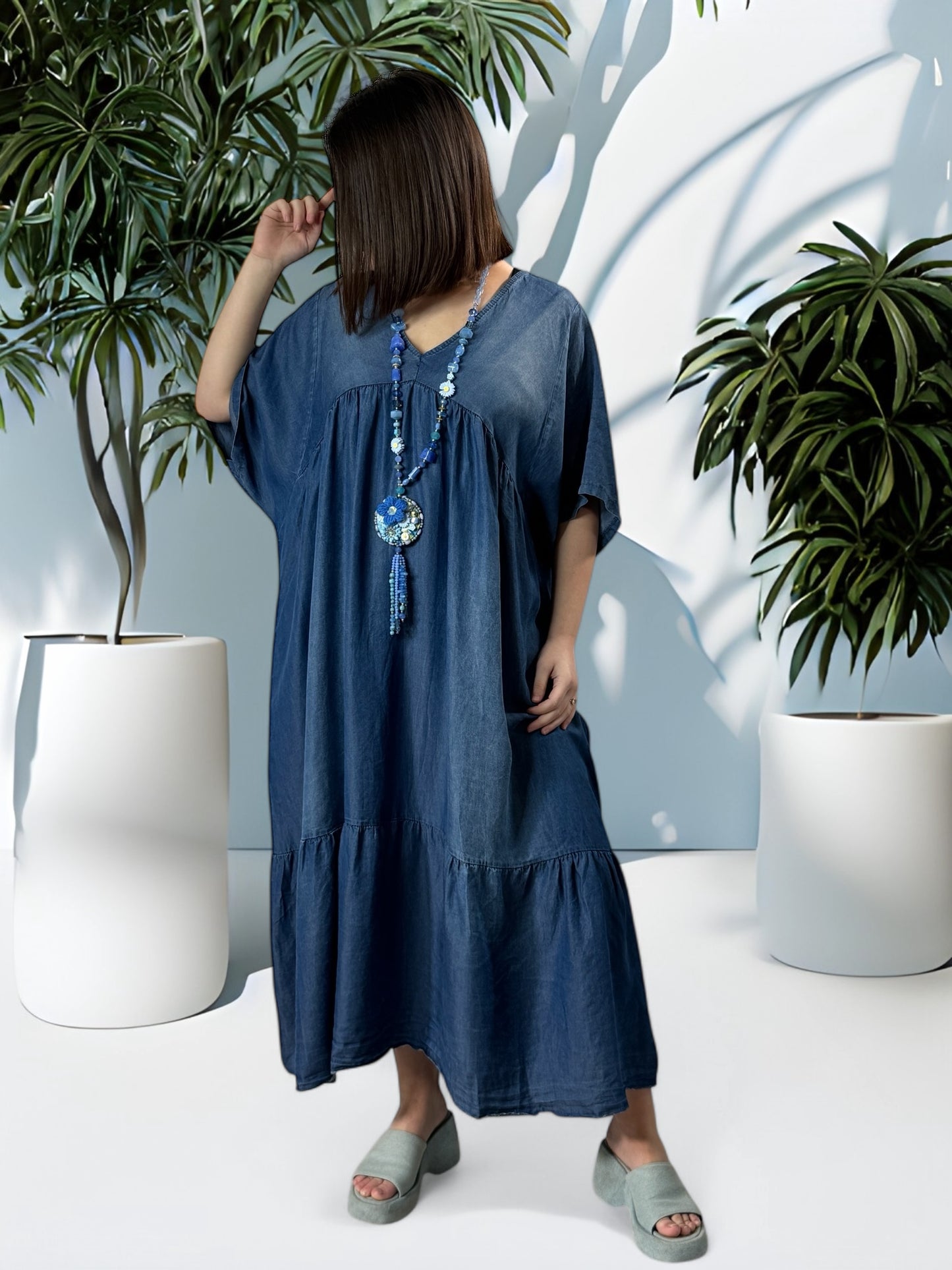 PAMELA - ROBE LONGUE FLUIDE BOHEME JUSQU'A LA TAILLE 56