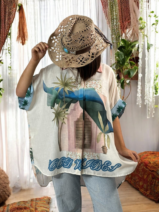NATHY - CHEMISE OVERSIZE AVEC MOTIF JUSQU'A LA TAILLE 56