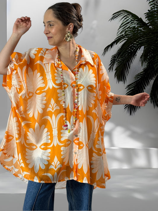 HILLARY - TUNIQUE OVERSIZE EN LYOCELL JUSQU'A LA TAILLE 60