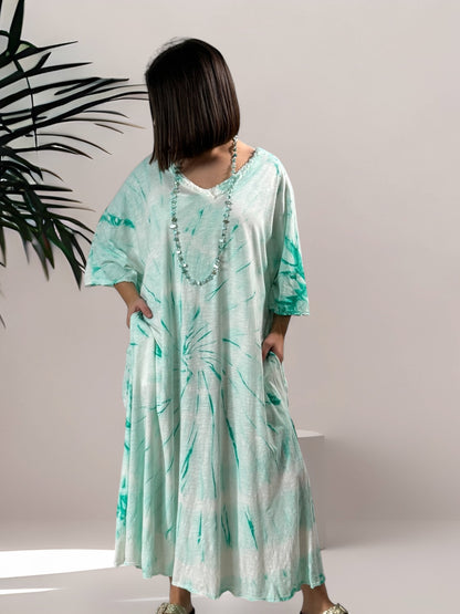 MALAGA - ROBE TEE & DYE LAGON JUSQU'A LA TAILLE 52/54
