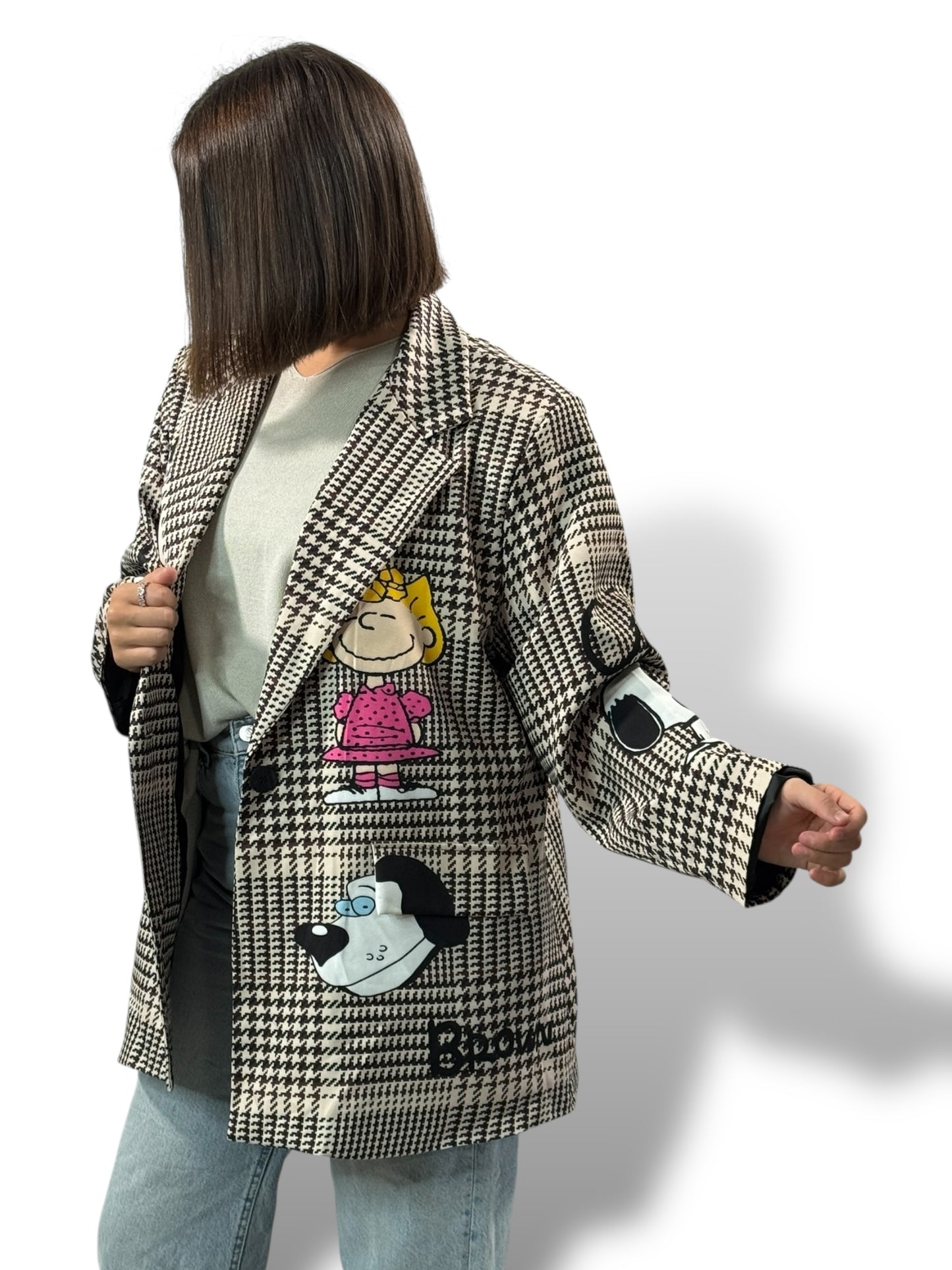 HAPINESS - VESTE OVERSIZE MOTIF SNOOPY JUSQU'A LA TAILLE 52