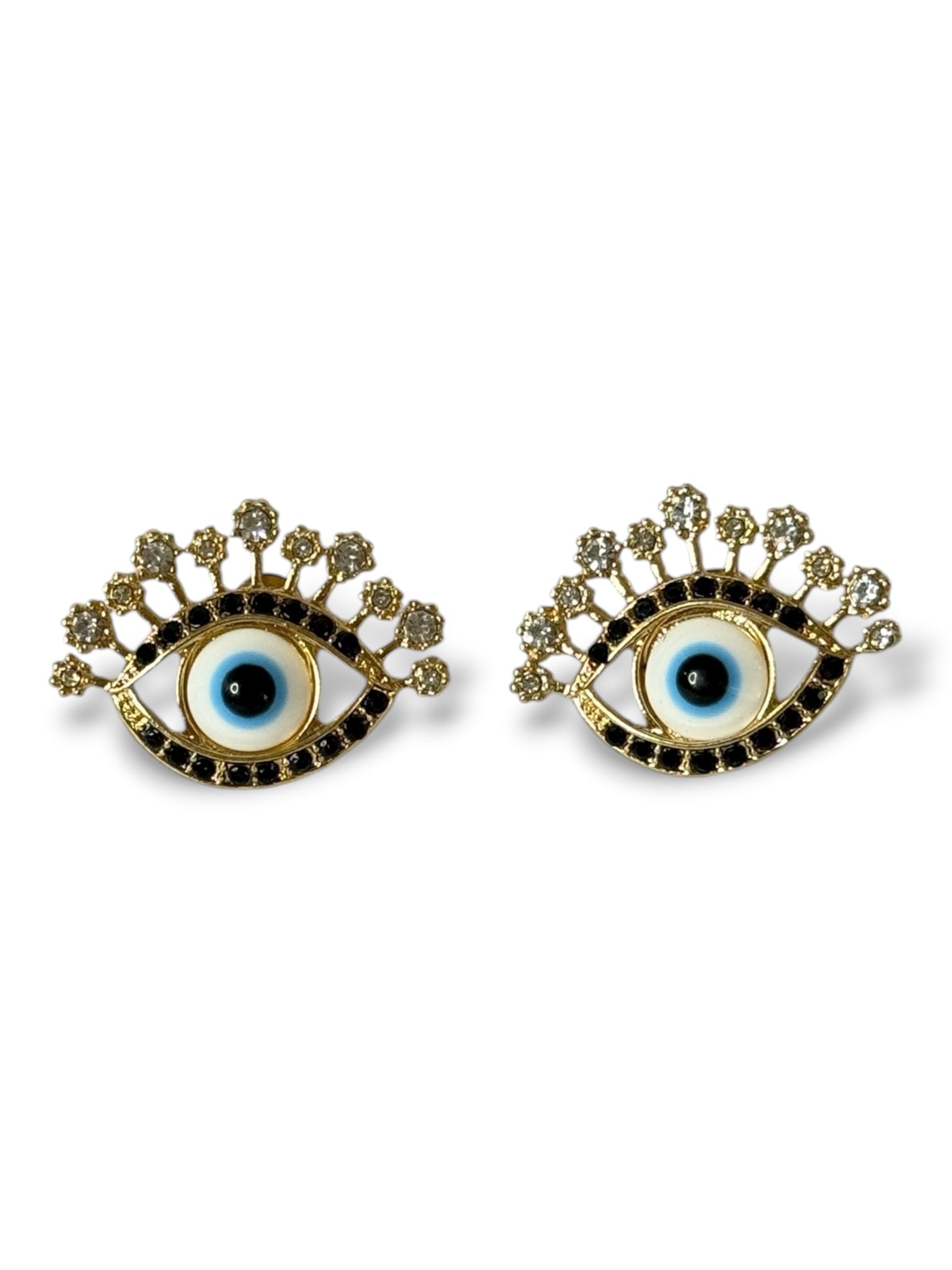 DREAM - BOUCLES D'OREILLES OEIL AVEC STRASS