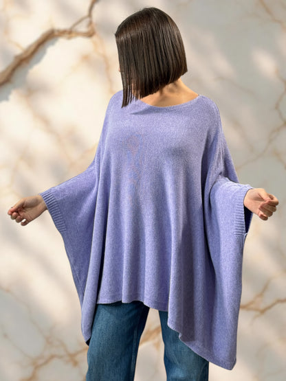 NICKO - PULL OVERSIZE LILAS JUSQU'A LA TAILLE 60