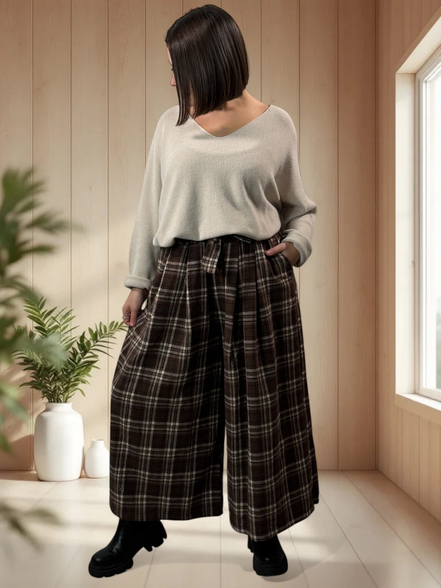 BRITISH - PANTALON JUPE ECOSSAIS JUSQU'A LA TAILLE 52