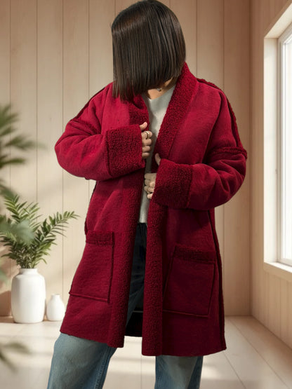 FREDERICO - VESTE ROUGE OVERSIZE JUSQU'A LA TAILLE 52