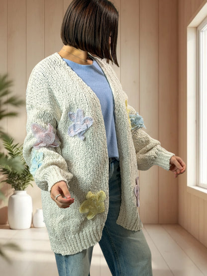 FLOYD - GILET OVERSIZE BLANC CASSÉ JUSQU'A LA TAILLE 48/50