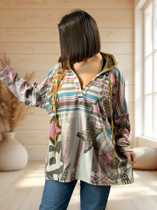 WENDY  - TUNIQUE A CAPUCHE JUSQU'A LA TAILLE 56