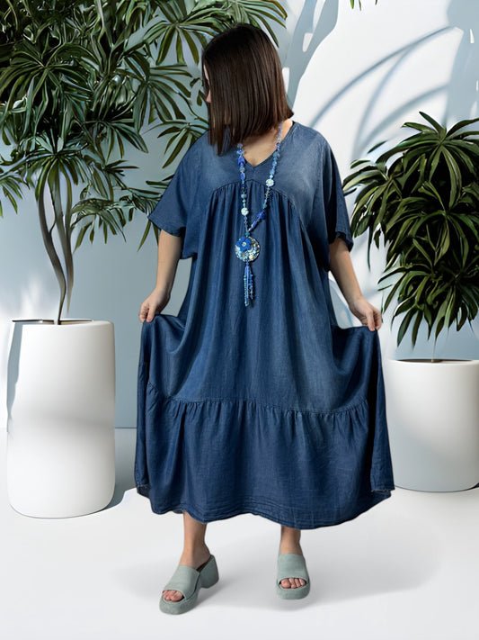 PAMELA - ROBE LONGUE FLUIDE BOHEME JUSQU'A LA TAILLE 56