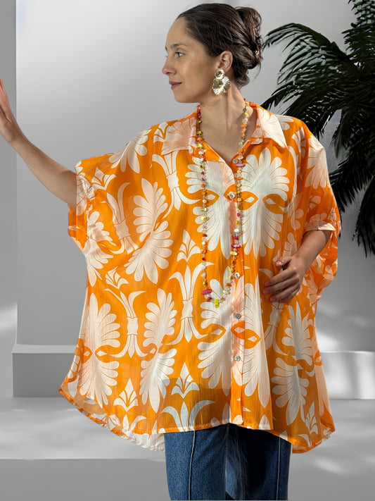 HILLARY - TUNIQUE OVERSIZE EN LYOCELL JUSQU'A LA TAILLE 60