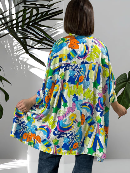 HELLO - TUNIQUE OVERSIZE A MOTIF JUSQU'A LA TAILLE 54 REF3
