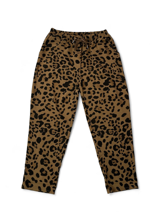 ANDY - PANTALON LEOPARD CAMEL TAILLE 46/48 A 52