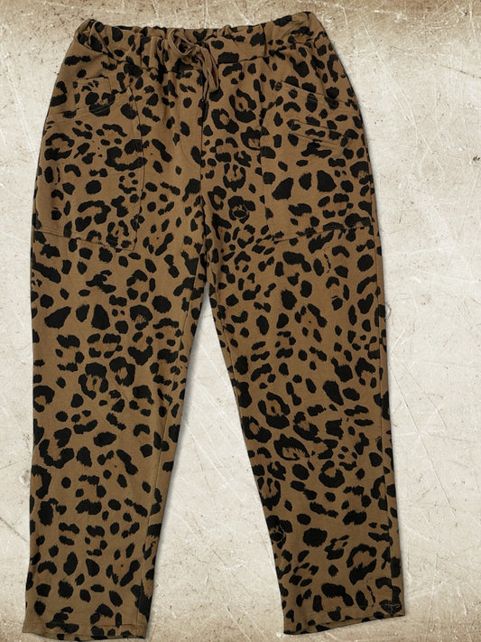 DIEGO - PANTALON SPORTSWEAR LEOPARD CAMEL TAILLE 46 A 50/52