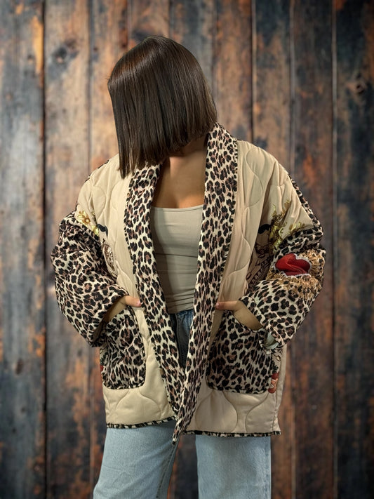 KAREN - VESTE OVERSIZE MATELASSEE JUSQU'A LA TAILLE 52