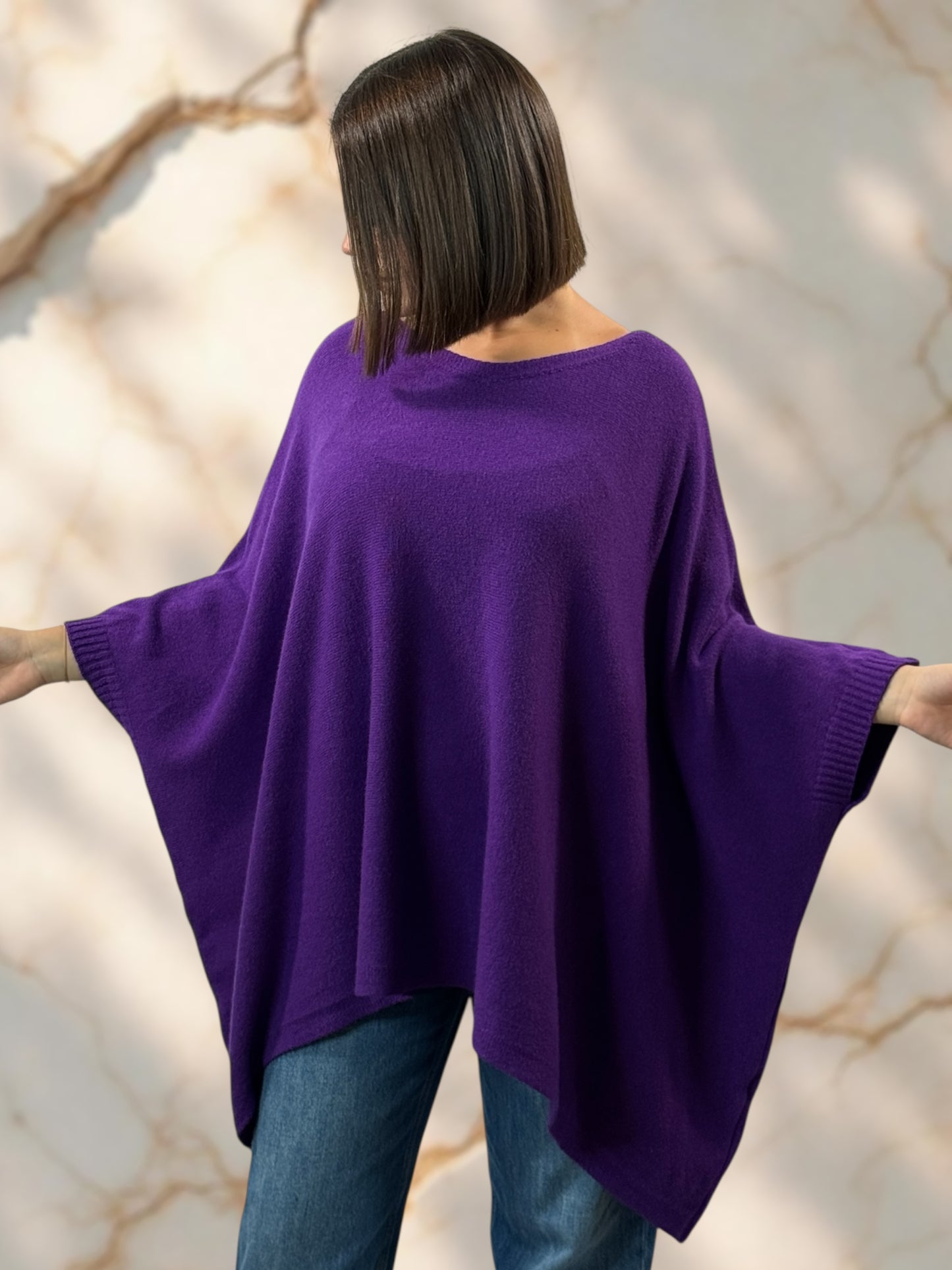 NICKO - PULL OVERSIZE VIOLET JUSQU'A LA TAILLE 60