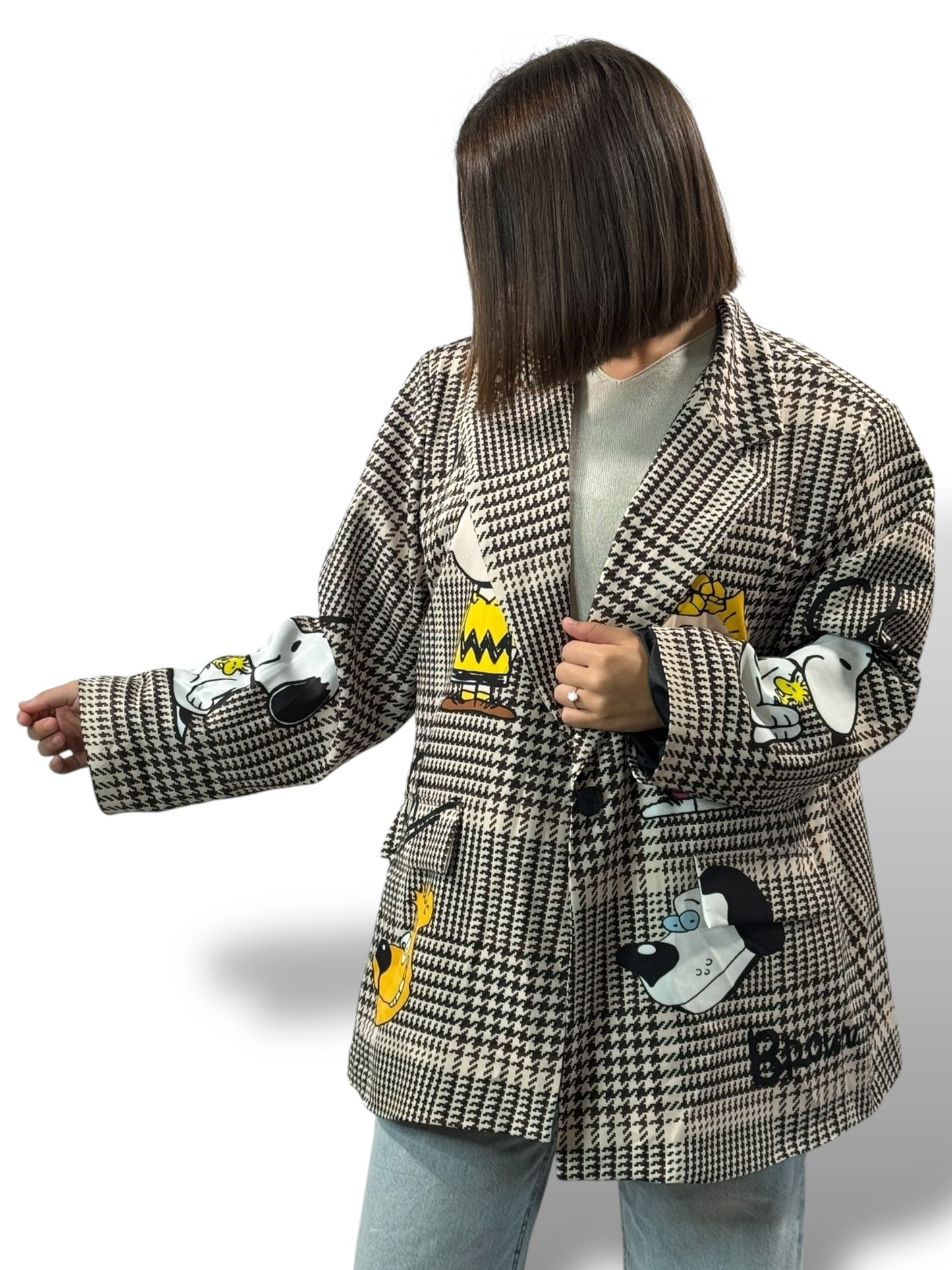 HAPINESS - VESTE OVERSIZE MOTIF SNOOPY JUSQU'A LA TAILLE 52